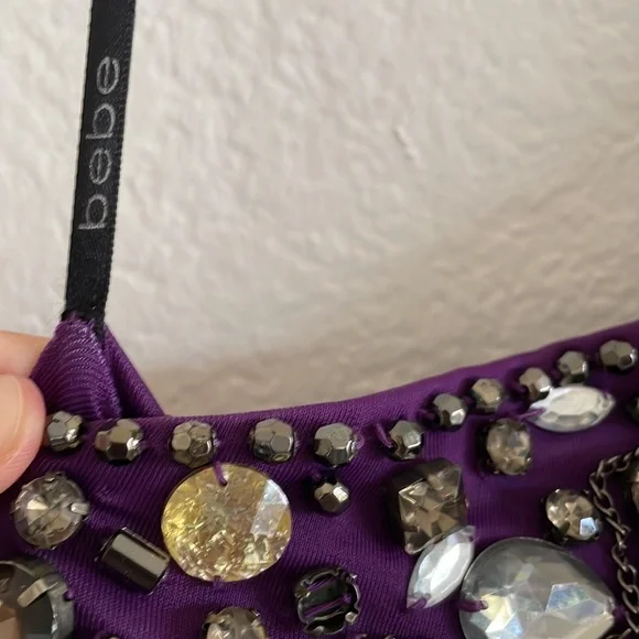 Bebe Cocktail Dress 💜 Size XS-S - Picture 9 of 12